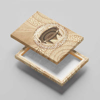 Tonga Skink Kava Bowl Canvas Wall Art Vintage Tongan Ngatu Pattern
