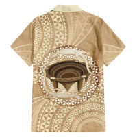 Tonga Skink Kava Bowl Family Matching Mermaid Dress and Hawaiian Shirt Vintage Tongan Ngatu Pattern LT14 - Polynesian Pride