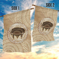 Tonga Skink Kava Bowl Garden Flag Vintage Tongan Ngatu Pattern