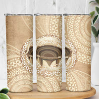 Tonga Skink Kava Bowl Skinny Tumbler Vintage Tongan Ngatu Pattern
