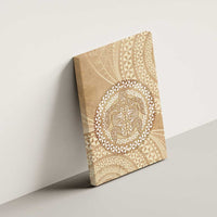 Tonga Ngatu Turtle Canvas Wall Art Vintage Tongan Tapa Cloth