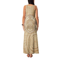 Tonga Ngatu Turtle Family Matching Tank Maxi Dress and Hawaiian Shirt Vintage Tongan Tapa Cloth LT14 - Polynesian Pride