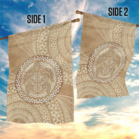Tonga Ngatu Turtle Garden Flag Vintage Tongan Tapa Cloth