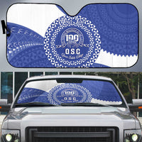 Queen Salote College 100th Anniversary Personalized Auto Sun Shade Est 1926 Kolisi Fefine Tongan Ngatu Pattern