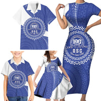 Queen Salote College 100th Anniversary Personalized Family Matching Short Sleeve Bodycon Dress and Hawaiian Shirt Est 1926 Kolisi Fefine Tongan Ngatu Pattern LT14 - Polynesian Pride