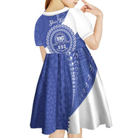 Queen Salote College 100th Anniversary Personalized Kid Short Sleeve Dress Est 1926 Kolisi Fefine Tongan Ngatu Pattern LT14 - Polynesian Pride