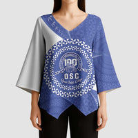 Queen Salote College 100th Anniversary Personalized Kimono Sleeve Blouse Est 1926 Kolisi Fefine Tongan Ngatu Pattern