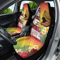 Personalised United States And Hawaii Car Seat Cover USA Eagle With Hawaiian Shark Tattoo LT14 - Polynesian Pride