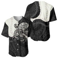 Black Polynesia Tribal Octopus Tattoo Baseball Jersey Pikake Lei Polynesian Pattern