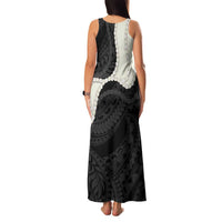 Black Polynesia Tribal Octopus Tattoo Family Matching Tank Maxi Dress and Hawaiian Shirt Pikake Lei Polynesian Pattern LT14 - Polynesian Pride