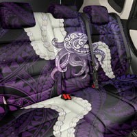 Purple Galaxy Polynesia Tribal Octopus Tattoo Back Car Seat Cover Pikake Lei Polynesian Pattern