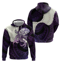 Purple Galaxy Polynesia Tribal Octopus Tattoo Hoodie Pikake Lei Polynesian Pattern