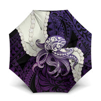 Purple Galaxy Polynesia Tribal Octopus Tattoo Umbrella Pikake Lei Polynesian Pattern