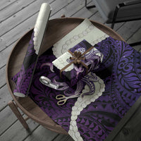 Purple Galaxy Polynesia Tribal Octopus Tattoo Wrapping Paper Pikake Lei Polynesian Pattern