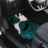 Teal Galaxy Polynesia Tribal Octopus Tattoo Car Mats Pikake Lei Polynesian Pattern