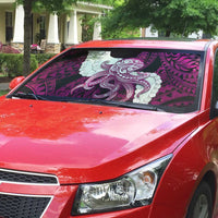 Pink Galaxy Polynesia Tribal Octopus Tattoo Auto Sun Shade Pikake Lei Polynesian Pattern