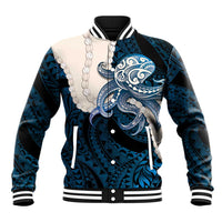 Blue Galaxy Polynesia Tribal Octopus Tattoo Baseball Jacket Pikake Lei Polynesian Pattern