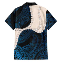 Blue Galaxy Polynesia Tribal Octopus Tattoo Family Matching Off Shoulder Maxi Dress and Hawaiian Shirt Pikake Lei Polynesian Pattern LT14 - Polynesian Pride