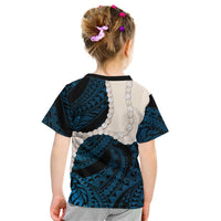Blue Galaxy Polynesia Tribal Octopus Tattoo Kid T Shirt Pikake Lei Polynesian Pattern