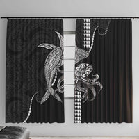 Kanaloa Aloha Hawaii Window Curtain Humpback Whale Octopus Tattoo Kakau Pattern