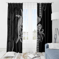 Kanaloa Aloha Hawaii Window Curtain Humpback Whale Octopus Tattoo Kakau Pattern