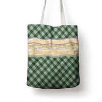 Hunter Green Palaka Hawaii Leis Elegant Vibes Tote Bag