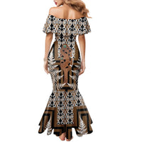 New Zealand Mermaid Dress Maori Maripi Knife With Poutama Art LT14 - Polynesian Pride