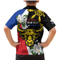 Personalised Philippines Carabao Family Matching Mermaid Dress and Hawaiian Shirt Filipino Sun Mix Sampaguita Flower LT14 - Polynesian Pride