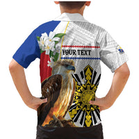 Personalised Philippines Eagle Family Matching Mermaid Dress and Hawaiian Shirt Filipino Sun Mix Sampaguita Flower LT14 - Polynesian Pride