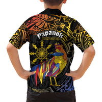 Philippines Sarimanok Family Matching Off Shoulder Maxi Dress and Hawaiian Shirt Papanok Legendary Bird Okir Polynesian Pattern LT14 - Polynesian Pride