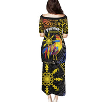 Philippines Sarimanok Family Matching Puletasi and Hawaiian Shirt Papanok Legendary Bird Okir Polynesian Pattern LT14 - Polynesian Pride