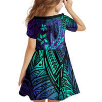 Purple Polynesian Family Matching Long Sleeve Bodycon Dress and Hawaiian Shirt Tribal Hammerhead Shark LT14 - Polynesian Pride
