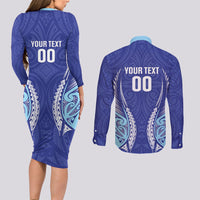 Northland 2026 Rugby Custom Couples Matching Long Sleeve Bodycon Dress and Long Sleeve Button Shirt NZ Maori Silver Fern LT14 - Polynesian Pride