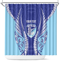 Northland 2026 Rugby Custom Shower Curtain NZ Maori Silver Fern