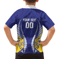 Otago 2026 Rugby Custom Family Matching Short Sleeve Bodycon Dress and Hawaiian Shirt NZ Maori Silver Fern LT14 - Polynesian Pride