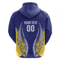 Otago 2026 Rugby Custom Zip Hoodie NZ Maori Silver Fern
