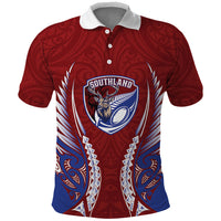Southland 2026 Rugby Custom Polo Shirt NZ Maori Silver Fern