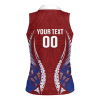 Southland 2026 Rugby Custom Women Sleeveless Polo Shirt NZ Maori Silver Fern LT14 - Polynesian Pride