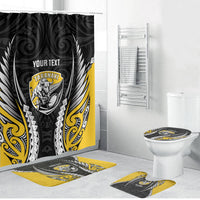 Taranaki 2026 Rugby Custom Bathroom Set NZ Maori Silver Fern
