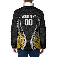 Taranaki 2026 Rugby Custom Padded Jacket NZ Maori Silver Fern