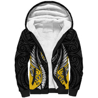 Taranaki 2026 Rugby Custom Sherpa Hoodie NZ Maori Silver Fern
