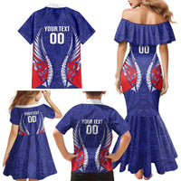 Tasman Bay 2026 Rugby Custom Family Matching Mermaid Dress and Hawaiian Shirt NZ Maori Silver Fern LT14 - Polynesian Pride