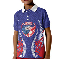 Tasman Bay 2026 Rugby Custom Kid Polo Shirt NZ Maori Silver Fern