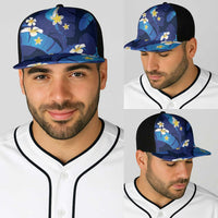 Teal Purple Banana Leaf Hawaii Baseball Net Cap Lau Maia Plumeria Tropical Summer Vibes LT14 - Polynesian Pride
