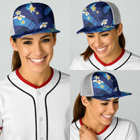 Teal Purple Banana Leaf Hawaii Baseball Net Cap Lau Maia Plumeria Tropical Summer Vibes LT14 - Polynesian Pride
