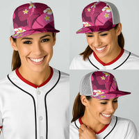 Pink Banana Leaf Hawaii Baseball Net Cap Lau Maia Plumeria Tropical Summer Vibes LT14 - Polynesian Pride