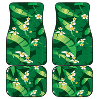 Green Banana Leaf Hawaii Car Mats Lau Maia Plumeria Tropical Summer Vibes LT14 - Polynesian Pride