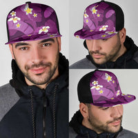 Purple Banana Leaf Hawaii Mesh Trucker Cap Lau Maia Plumeria Tropical Summer Vibes LT14 - Polynesian Pride
