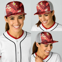 Red Banana Leaf Hawaii Baseball Net Cap Lau Maia Plumeria Tropical Summer Vibes LT14 - Polynesian Pride