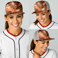 Orange Banana Leaf Hawaii Baseball Net Cap Lau Maia Plumeria Tropical Summer Vibes LT14 - Polynesian Pride